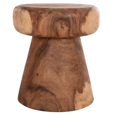 SIDE TABLE ROUND CUPRE HM9793.11 SOLID SUAR WOOD-NATURAL Φ40x45Hcm.