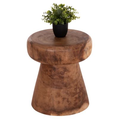 SIDE TABLE ROUND CUPRE HM9793.11 SOLID SUAR WOOD-NATURAL Φ40x45Hcm.