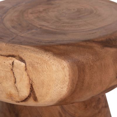 SIDE TABLE ROUND CUPRE HM9793.11 SOLID SUAR WOOD-NATURAL Φ40x45Hcm.