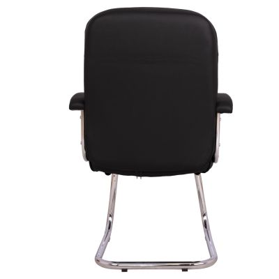 Конферентен стол HM1114 Черен PU с хромирана основа 61.5x62x98 см.