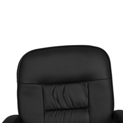 Конферентен стол HM1114 Черен PU с хромирана основа 61.5x62x98 см.