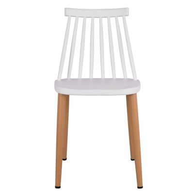 Dining chair HM8052.01 Vanessa White with metallic legs 43x46,5x82cm