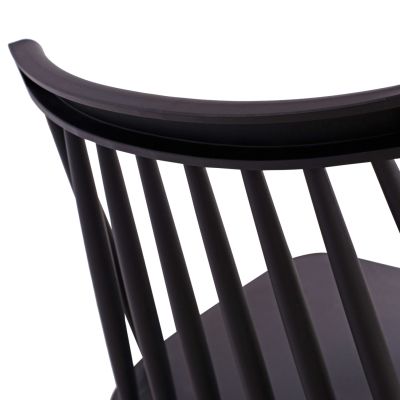 Dining chair HM8052.02 Vanessa Black with metallic legs 43x46,5x82cm