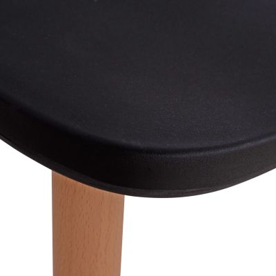 Dining chair HM8052.02 Vanessa Black with metallic legs 43x46,5x82cm