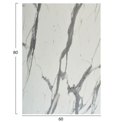 HPL TABLETOP HM6350.31 RECTANGULAR IN WHITE MARBLE COLOR 60X80cm