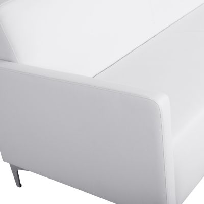 Sofa 3 seater Nellie HM3159.32 with white PU 163x71x71cm