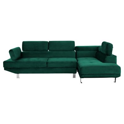 Ъглов Диван FAITH Forest Green кадифе HM3156.01 254x79-160x70-84 см