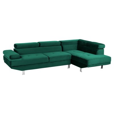 Ъглов Диван FAITH Forest Green кадифе HM3156.01 254x79-160x70-84 см