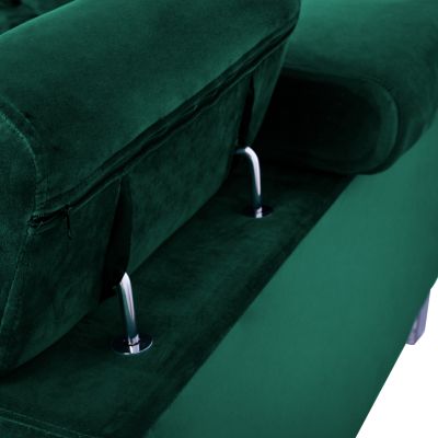 Ъглов Диван FAITH Forest Green кадифе HM3156.01 254x79-160x70-84 см