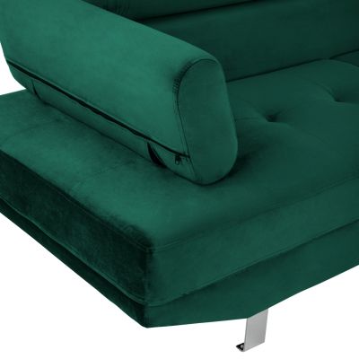 Ъглов Диван FAITH Forest Green кадифе HM3156.01 254x79-160x70-84 см