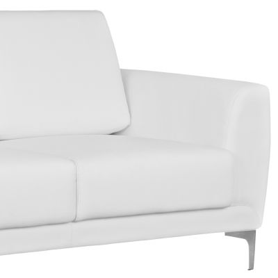 Диван 2 места Kenzie HM3121.22 с бял PU 142x81x81 см