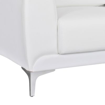 Диван 2 места Kenzie HM3121.22 с бял PU 142x81x81 см