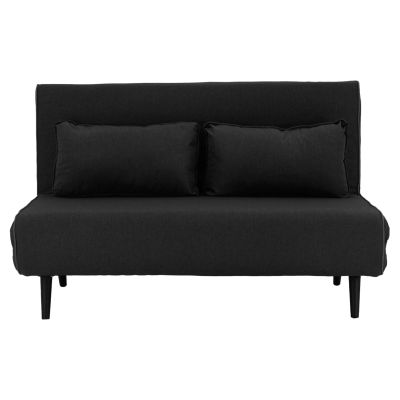 SOFABED FOR 2 PEOPLE ASMA HM3077.03 FABRIC IN DARK GREY 140x80x77Hcm.