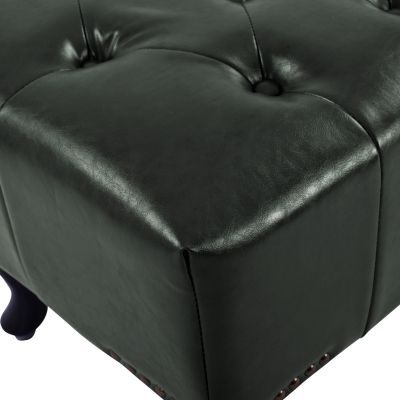 Табуретка за крака Cypress Green PU T. Chesterfield Emma 80x45x39x HM226.08
