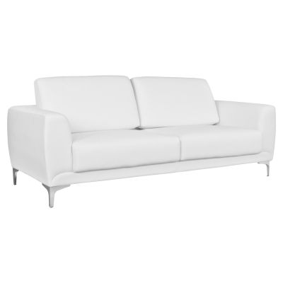 Диван 3 места Kenzie HM3121.32 с бял PU 190x81x81 см