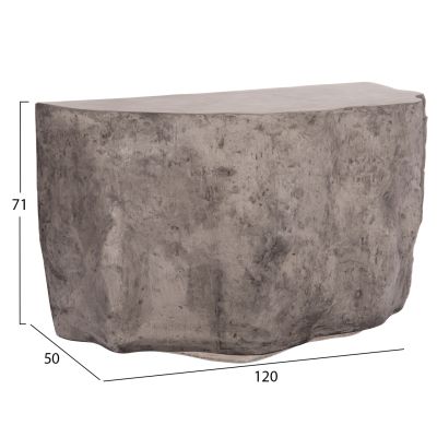 CONSOLE ROCK INTERON HM18152.03 FIBER CEMENT IN GREY--120x50x71Hcm.