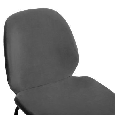Бар стол Nora Velvet Grey & Black метална рамка HM8524.01 48x61x103 см