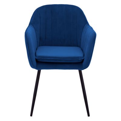 Фотьойл Sawyer Velvet Blue с черни крака HM8523.18 53x60x76cm