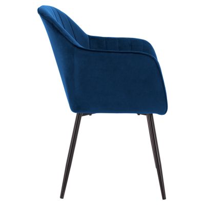 Фотьойл Sawyer Velvet Blue с черни крака HM8523.18 53x60x76cm