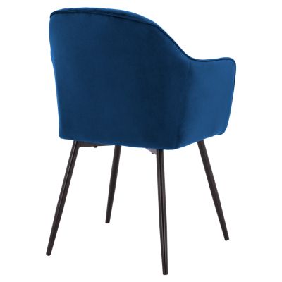 Фотьойл Sawyer Velvet Blue с черни крака HM8523.18 53x60x76cm