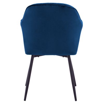 Фотьойл Sawyer Velvet Blue с черни крака HM8523.18 53x60x76cm