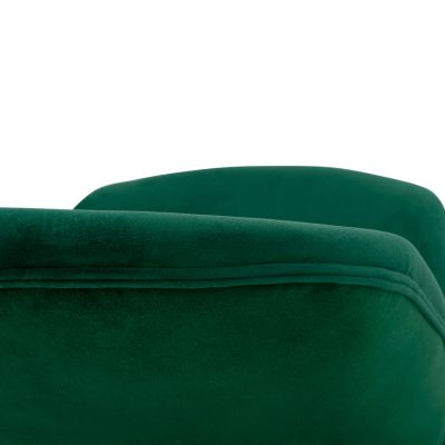 Bar Stool Middle Height Nora HM8524.03 Velvet Cyppress Green & Gold  metallic Frame 52x61,5x103 cm.