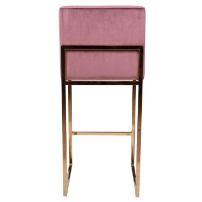Bar Stool Piper Velvet Rotten Apple & Gold Metallic Frame HM8525.02 40x49x96 cm