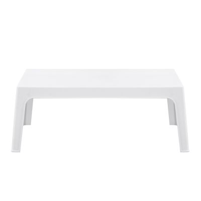 RECTANGULAR COFFEE TABLE SLEEK HM6367.01 POLYPROPYLENE IN WHITE 99x59.5x39.5Hcm.