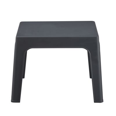 SQUARE COFFEE TABLE SLEEK HM6371.10 POLYPROPYLENE IN DARK GREY 49.5x49.5x40Hcm.