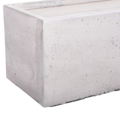 GARDEN PLANTERS RECTANGULAR SET 3PCS SERIES GARDENER HM4723 FIBERCLAY IN GREY 81x30x30Hcm.