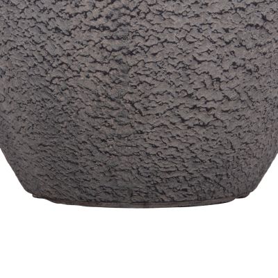 GARDEN PLANTERS SET 3PCS SERIES GARDENER ΗΜ4725 FIBERCLAY IN DARK CEMENT COLOR Φ55x54Hcm.