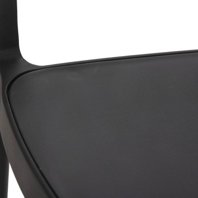 ARMCHAIR POLYPROPYLENE EVA HM6155.02 BLACK WITH BEIGE PP ROPE 56.5x53x80Hcm.