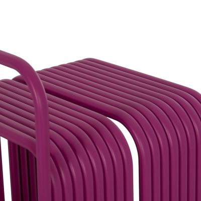 STOOL SERIES INTREPID HM6326.05 ALUMINUM IN PURPLE COLOR 40x38x55Hcm.