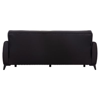 SOFA-BED 3-SEATER WITH STORAGE SPACE NIKKO HM3292.11 BLACK PU 207x80x82Hcm.