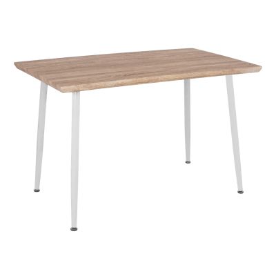 Трапезна маса PALOMA HM8334.02, 120x70x76.5- sonoma, бели крака