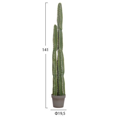 DECORATIVE SYNTHETIC PLANT IN POT HM4741 CACTUS Φ19.5x141Hcm.