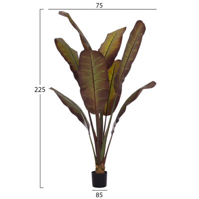 DECORATIVE SYNTHETIC PLANT IN POT HM4740 JAPANESE BANANA 85x75x225Hcm.