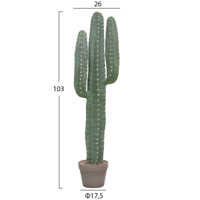 DECORATIVE SYNTHETIC PLANT IN POT HM4742 CACTUS 17.5x26x103Hcm.