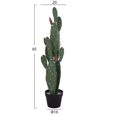 DECORATIVE SYNTHETIC PLANT IN POT HM4748 CACTUS 16x20x85Hcm.