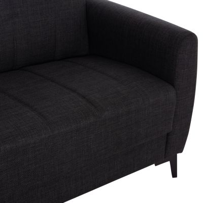 SOFA-BED 2-SEATER WITH STORAGE SPACE NIKKO HM3293.01 GREY FABRIC 144x75x84Hcm.
