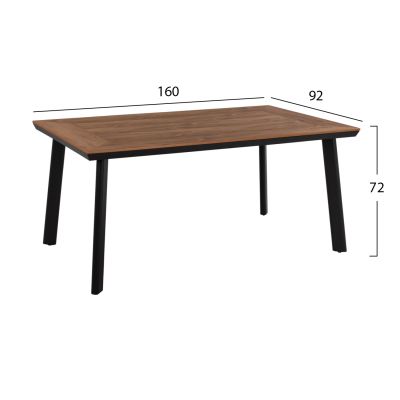 OUTDOOR DINING SET TABER HM21198 TABLE & 6 DINING CHAIRS-ALUMINUM & POLYWOOD--ANTHRACITE COLOR