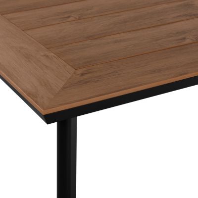 OUTDOOR DINING SET TABER HM21198 TABLE & 6 DINING CHAIRS-ALUMINUM & POLYWOOD--ANTHRACITE COLOR
