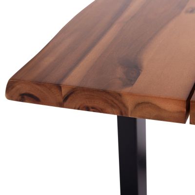 OUTDOOR DINING TABLE FRIGGO HM6296.02 ACACIA WOOD 2.6cm thick--METAL LEGS 140x80x76Hcm