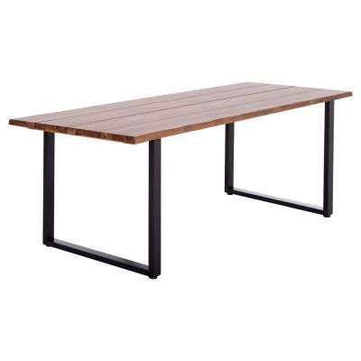 OUTDOOR DINING TABLE FRIGGO HM6298.01 ACACIA WOOD 3.5cm thick--METAL LEGS 200x100x77Hcm