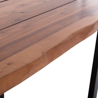 OUTDOOR DINING TABLE FRIGGO HM6298.01 ACACIA WOOD 3.5cm thick--METAL LEGS 200x100x77Hcm