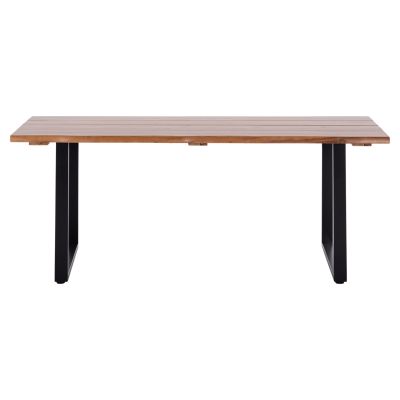 OUTDOOR DINING TABLE FRIGGO HM6298.02 ACACIA WOOD 2.6cm thick--METAL LEGS 200x100x76Hcm