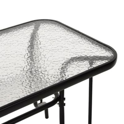 OUTDOOR DINING SET ADAM HM5193.13 TABLE WITH 4 DINING CHAIRS--BLACK