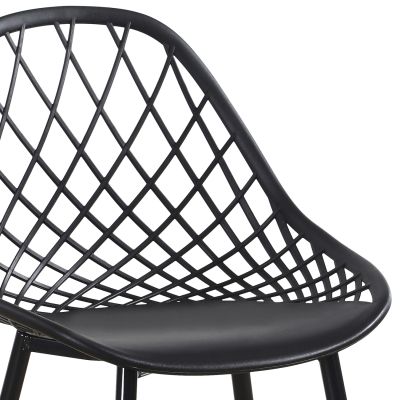 DINING SET 5PCS LIO HM21175 MDF TOP & POLYPROPYLENE IN BLACK