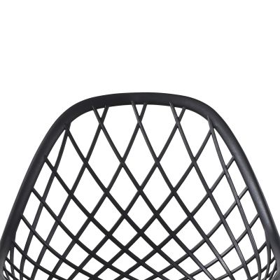 DINING SET 5PCS LIO HM21175 MDF TOP & POLYPROPYLENE IN BLACK