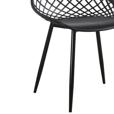 DINING SET 5PCS LIO HM21175 MDF TOP & POLYPROPYLENE IN BLACK